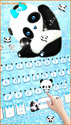 Cute Panda Keyboard Theme screenshot