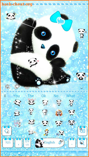 Cute Panda Keyboard Theme screenshot