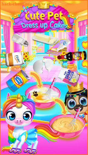 Cute Pet Dress Up Cakes - Rainbow Baking Games screenshot