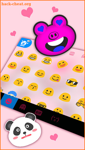 Cute Piggy Love Keyboard Background screenshot