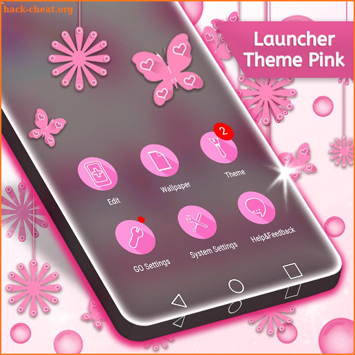 Cute Pink Launcher Theme screenshot