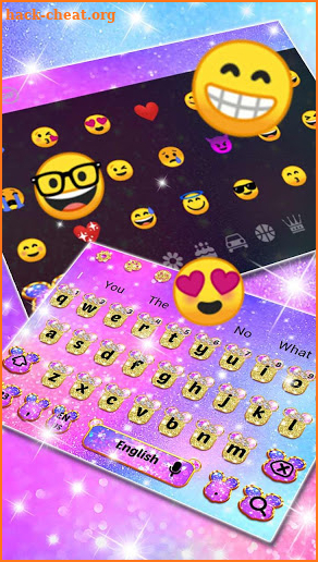 Cute Pink Love Galaxy Mouse Keyboard screenshot