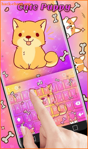 Cute Puppy Keyboard Theme screenshot