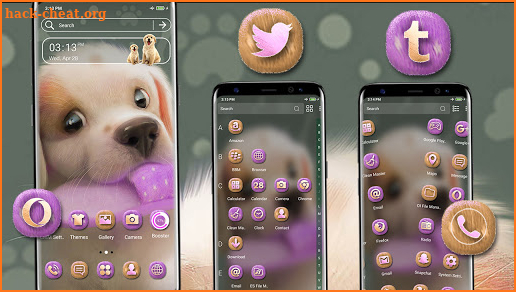 Cute Puppy Launcher Theme screenshot