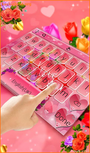 Cute Romantic Heart Keyboard Theme screenshot