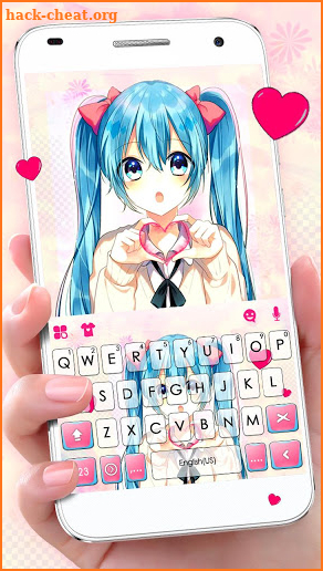 Cute School Girl Keyboard Theme screenshot