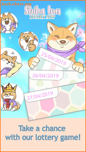 Cute Shiba Inu Anime Diary App screenshot