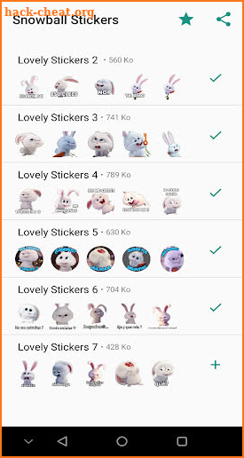 Cute Snowball Stickers WAStickerApps screenshot