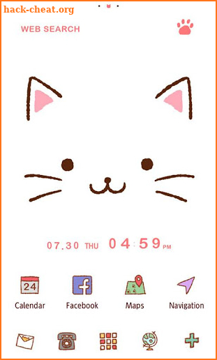 Cute Theme-Kitty Face- screenshot