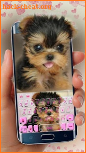 Cute Tongue Cup Puppy Keyboard Theme screenshot