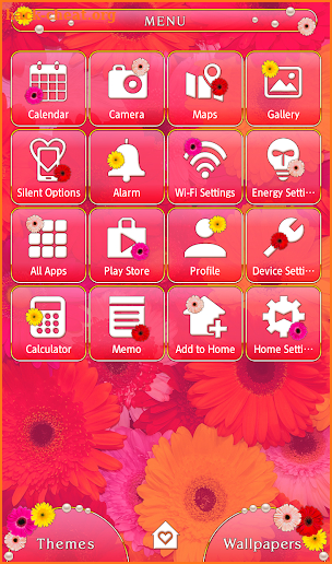 Cute Wallpaper Colorful Gerbera Flowers Theme screenshot