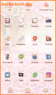 Cute Wallpaper Double-flowered Cheery Trees Theme screenshot