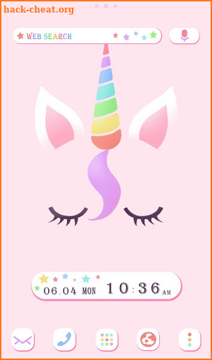 Cute Wallpaper Fairy Tale Unicorn Face Theme screenshot