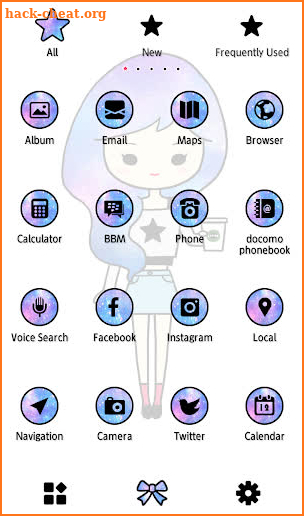 Cute Wallpaper Galaxy Girl Theme screenshot