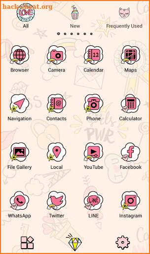 Cute Wallpaper Girly Graffiti Theme screenshot