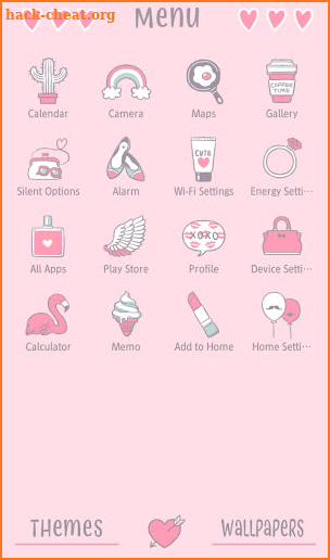 Cute Wallpaper Hearty Milk Theme screenshot