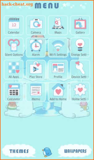 Cute Wallpaper Penguin Shaved Ice Theme screenshot