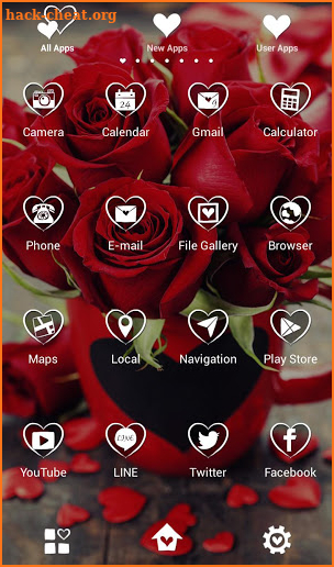 Cute wallpaper-Roses & Hearts screenshot