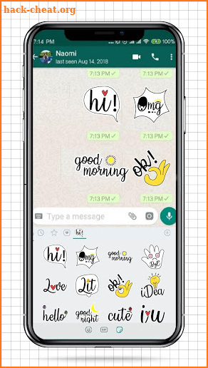 Cute Word Doodle Emoji Stickers screenshot