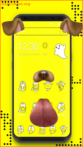 Cute Yellow Elfin Ghost Theme screenshot