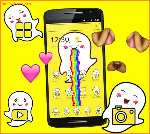 Cute Yellow Elfin Rainbow Theme screenshot