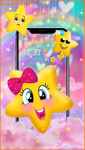 Cute Yellow Star Emoji Theme screenshot