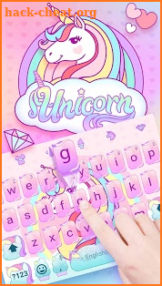 Cuteness Rainbow Unicorn Emoji Keyboard screenshot