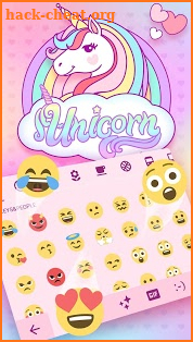 Cuteness Rainbow Unicorn Emoji Keyboard screenshot