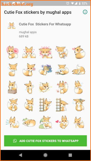 Cutie Fox Stickers-WAStickerApps screenshot