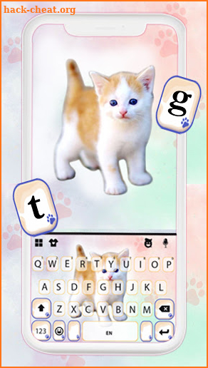 Cutie Kitten Keyboard Background screenshot