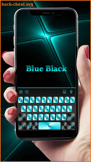 Cyan Metal Keyboard Theme screenshot