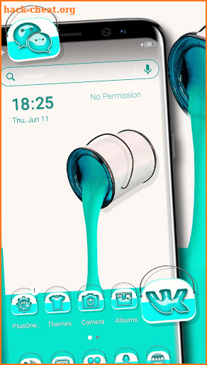 Cyan Paint Box Launcher Theme screenshot