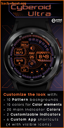 Cyberoid Ultra - watch face screenshot