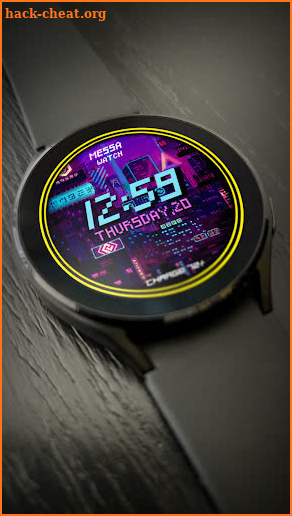 Cyberpunk Pixel Watch Messa screenshot