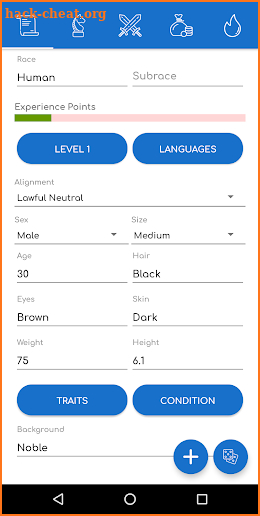 D20 - Dnd 5th Character Sheet screenshot