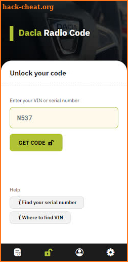 Dacia Radio Code Generator screenshot