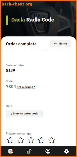 Dacia Radio Code Generator screenshot
