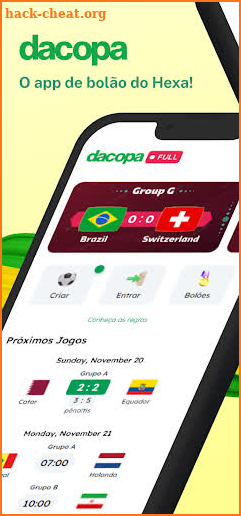 Dacopa - bolão da copa screenshot