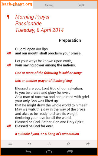 Daily Prayer: from the CofE screenshot