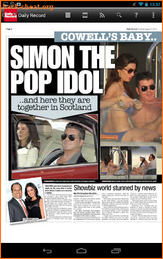 Daily Record Newspaper screenshot