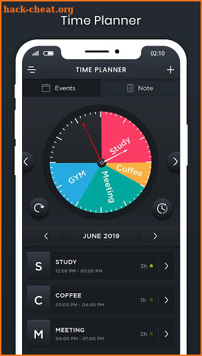 Daily Time Planner With Clock Widget screenshot