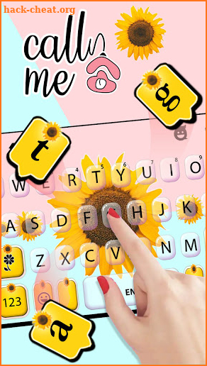 Dainty Sunflower Keyboard Background screenshot