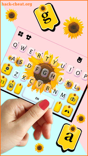 Dainty Sunflower Keyboard Background screenshot