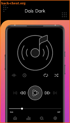 Dais Dark - Poweramp v3 Skin screenshot