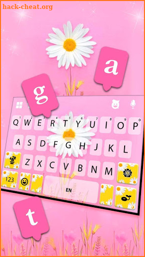 Daisy Flower Keyboard Theme screenshot