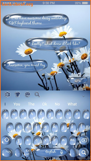 Daisy SMS Keyboard Theme screenshot