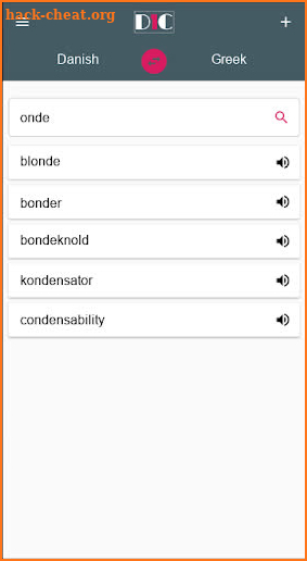 Danish - Greek Dictionary (Dic1) screenshot
