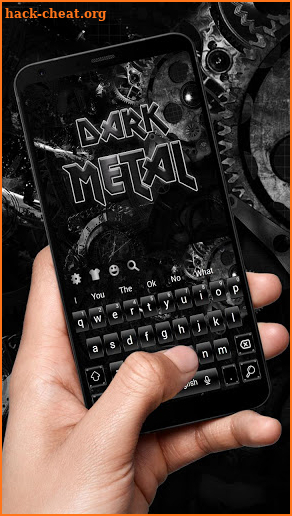 Dark Black Metal Keyboard Theme screenshot