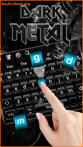 Dark Black Metal Keyboard Theme screenshot