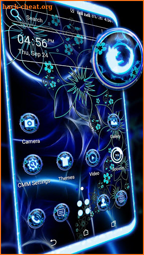 Dark Blue Fractal Theme Launcher screenshot